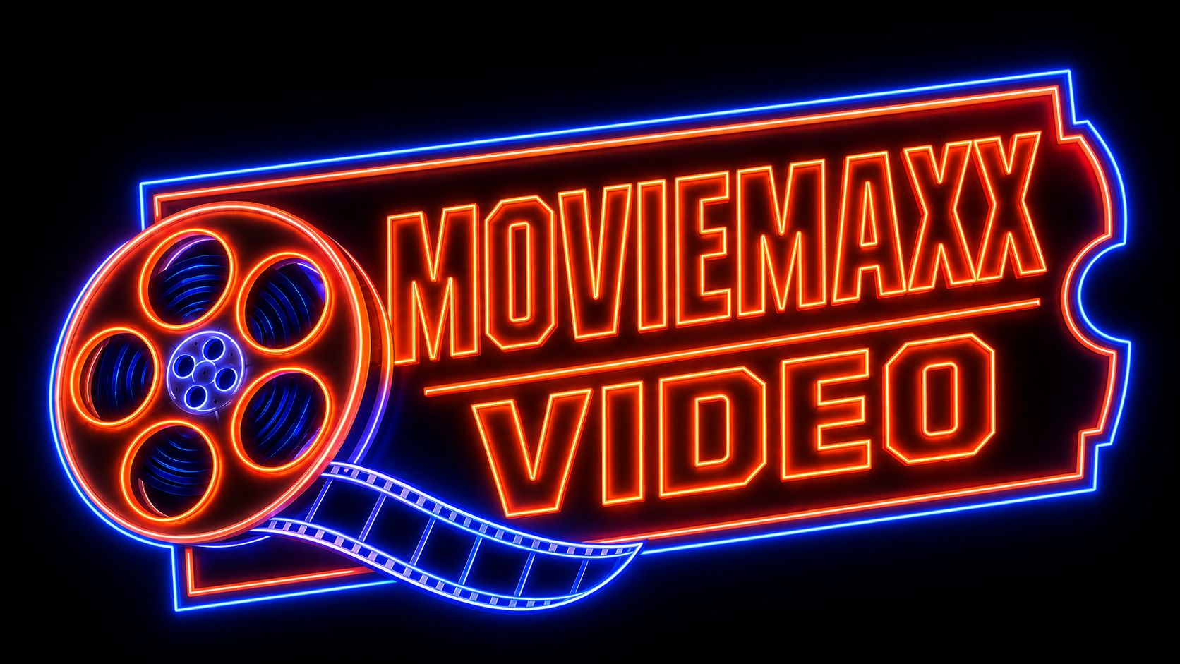 MovieMaxx Video neon logo
