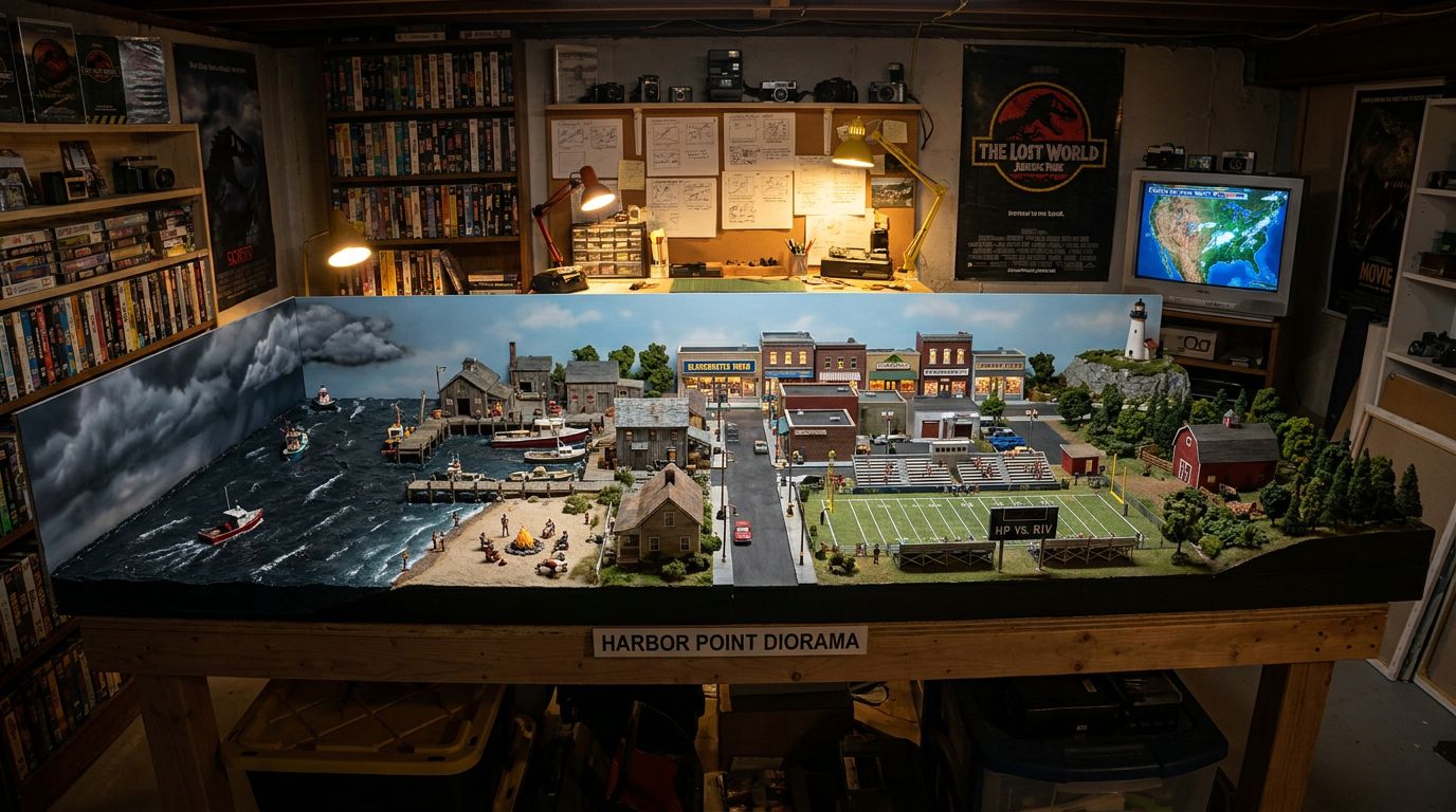 Harbor Point diorama, the town map