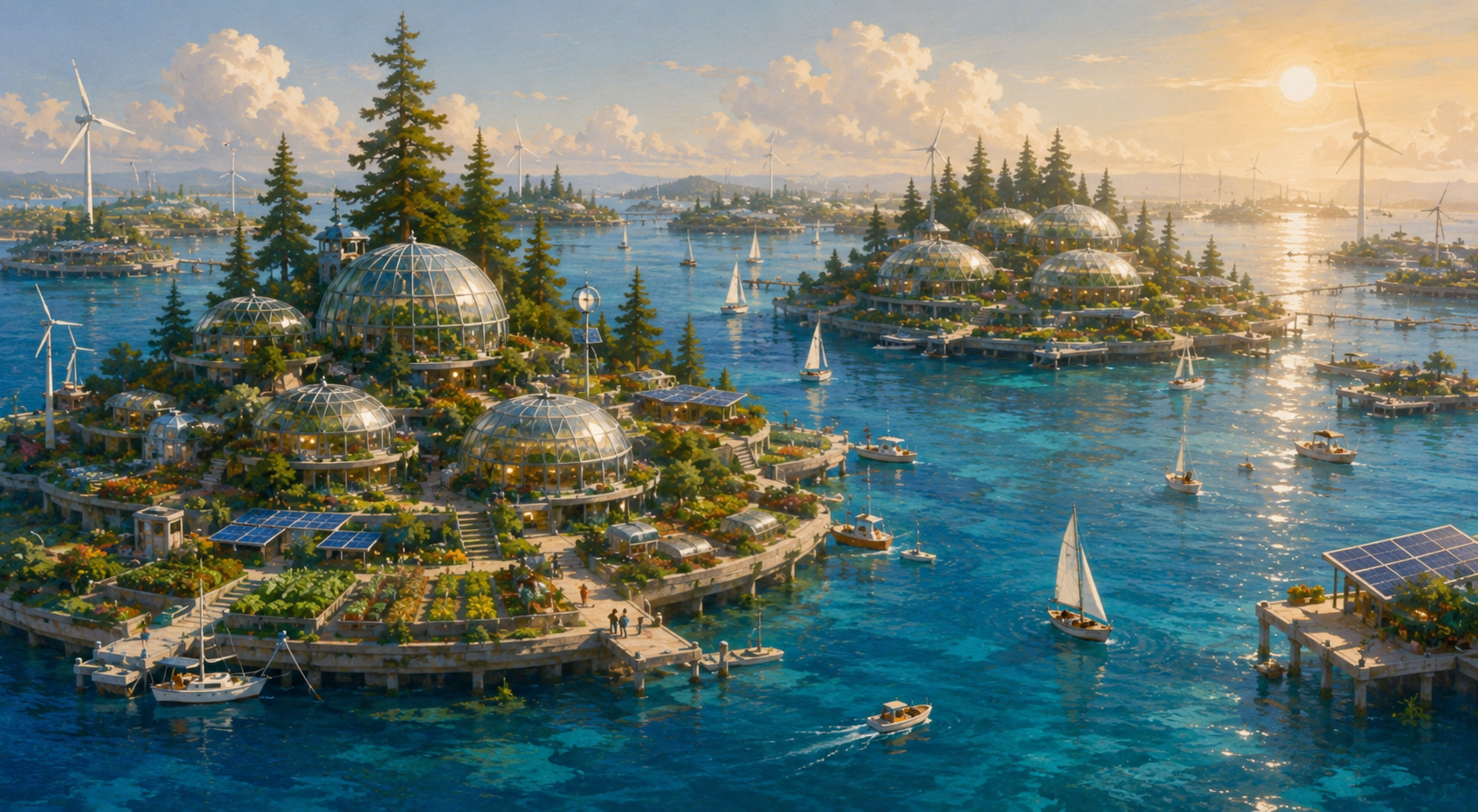The floating garden terraces of Oceania
